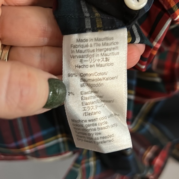 J. Crew Secret Wash organic cotton poplin shirt size medium - Picture 6 of 6